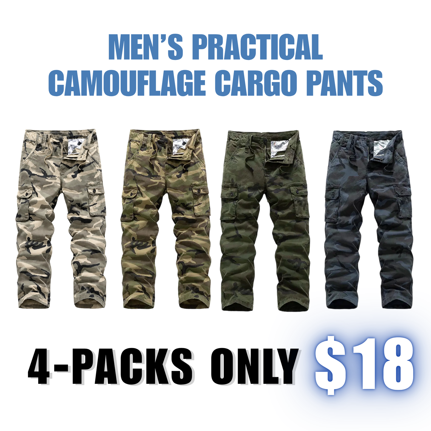 Men's practical camouflage cargo pants
