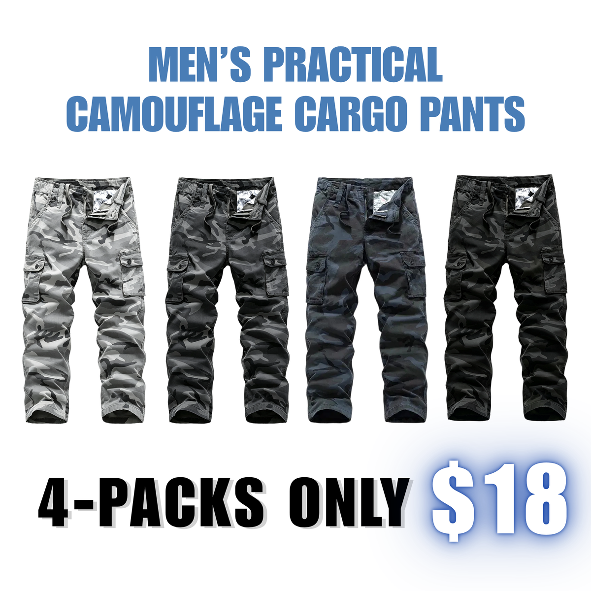 Men's practical camouflage cargo pants