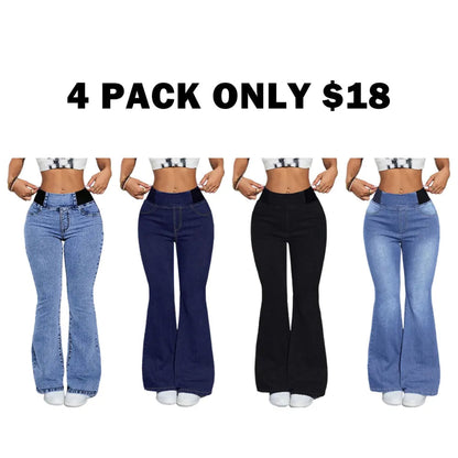 Y2K 2026 Women's Back Shirred Jeans