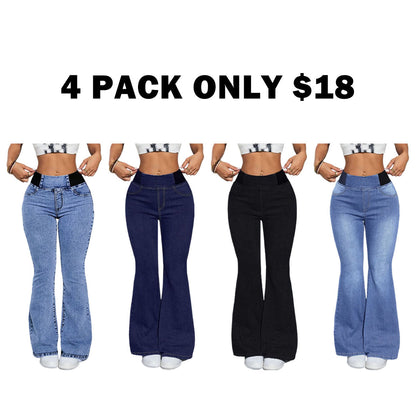 Y2K 2026 Women's Back Shirred Jeans
