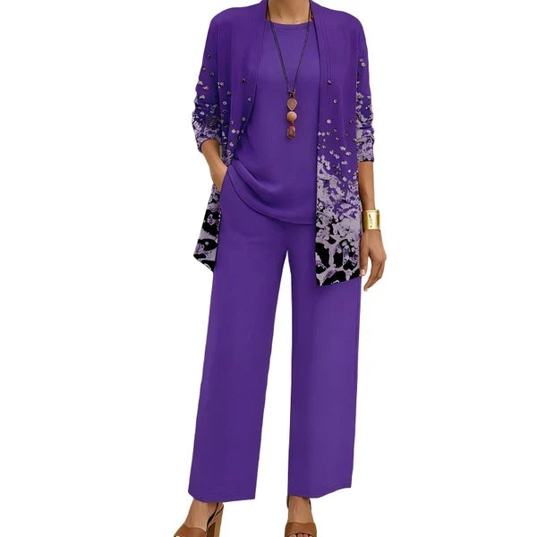 Women's Elegant Printed 3-Piece Set